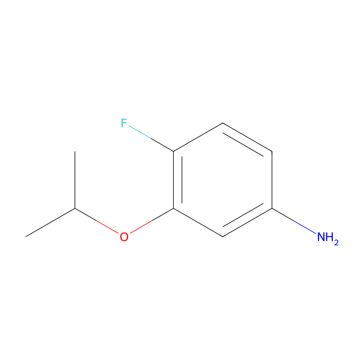 4-Fluoro-3-(propan-2-yloxy)aniline molecular structure, CAS 1187967-63-0