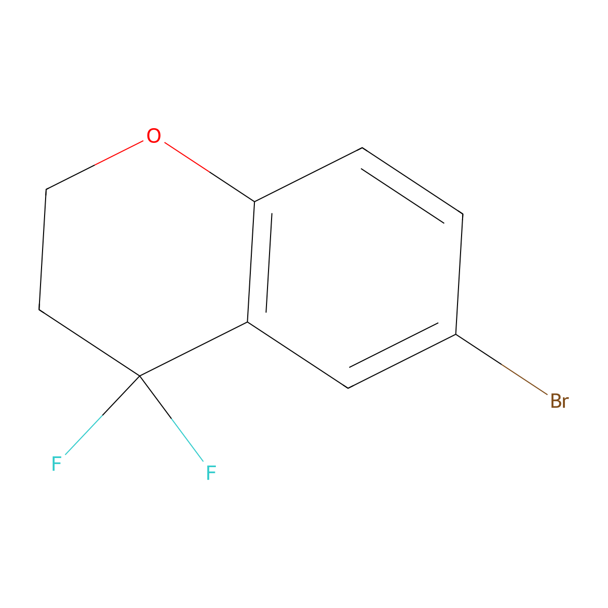 6-Bromo-4,4-difluorochromane molecular structure, CAS 1187968-61-1