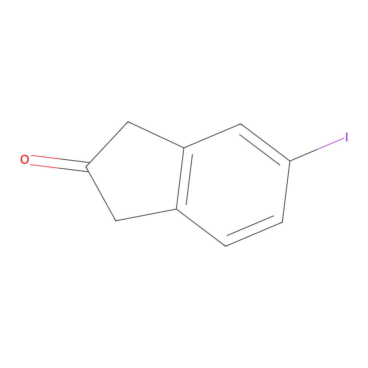 5-Iodo-1H-inden-2(3H)-one molecular structure, CAS 1187983-92-1