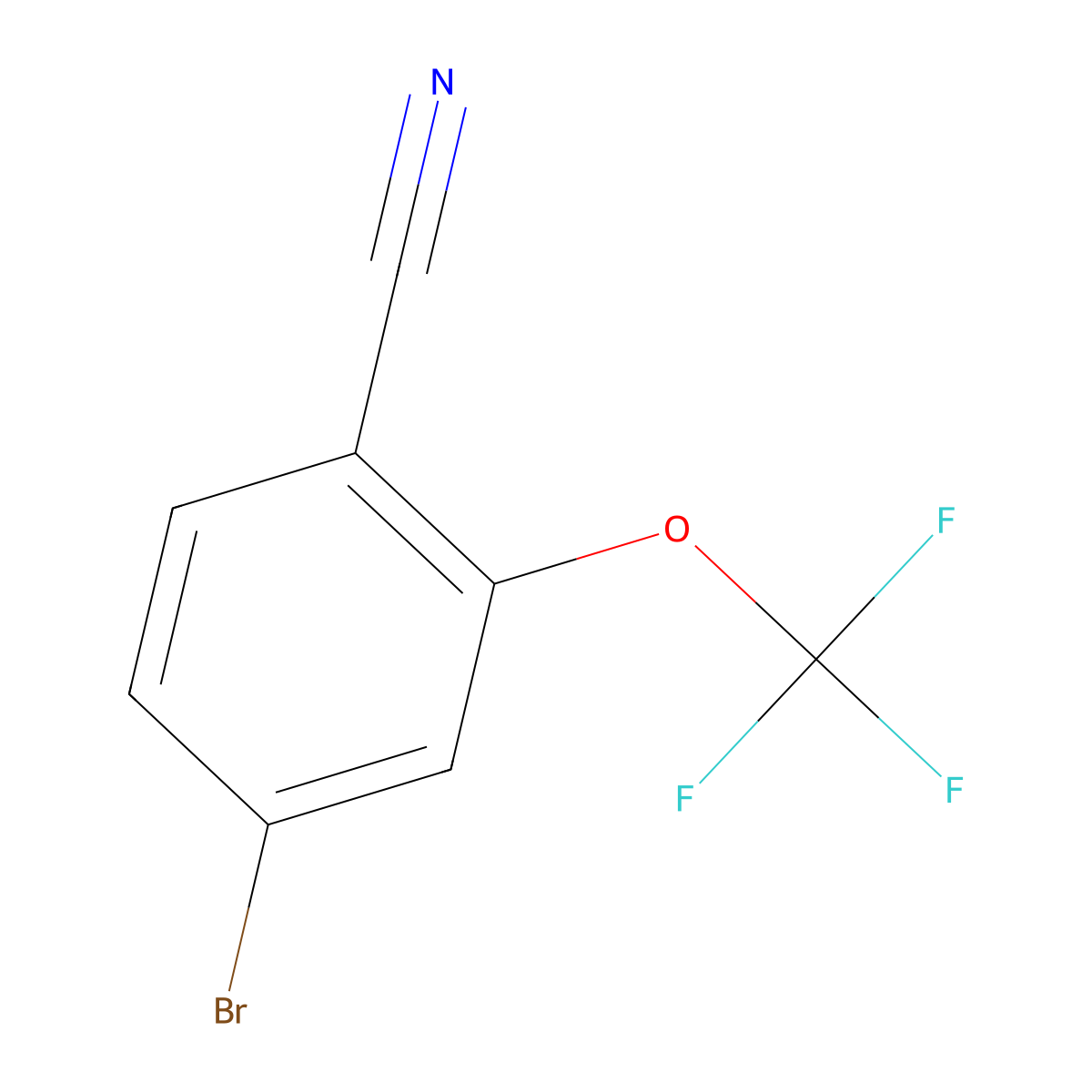 4-Bromo-2-(trifluoromethoxy)benzonitrile molecular structure, CAS 1187983-97-6