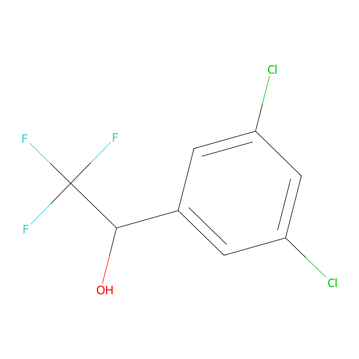 1-(3,5-Dichlorophenyl)-2,2,2-trifluoroethanol molecular structure, CAS 1187989-89-4