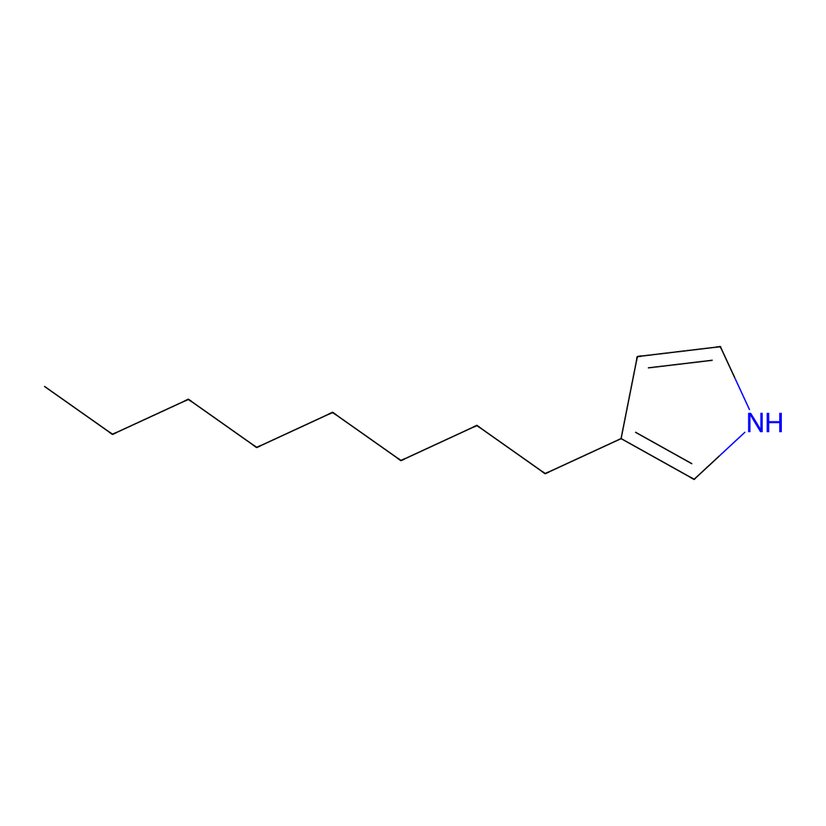 3-n-Octylpyrrole molecular structure, CAS 118799-18-1
