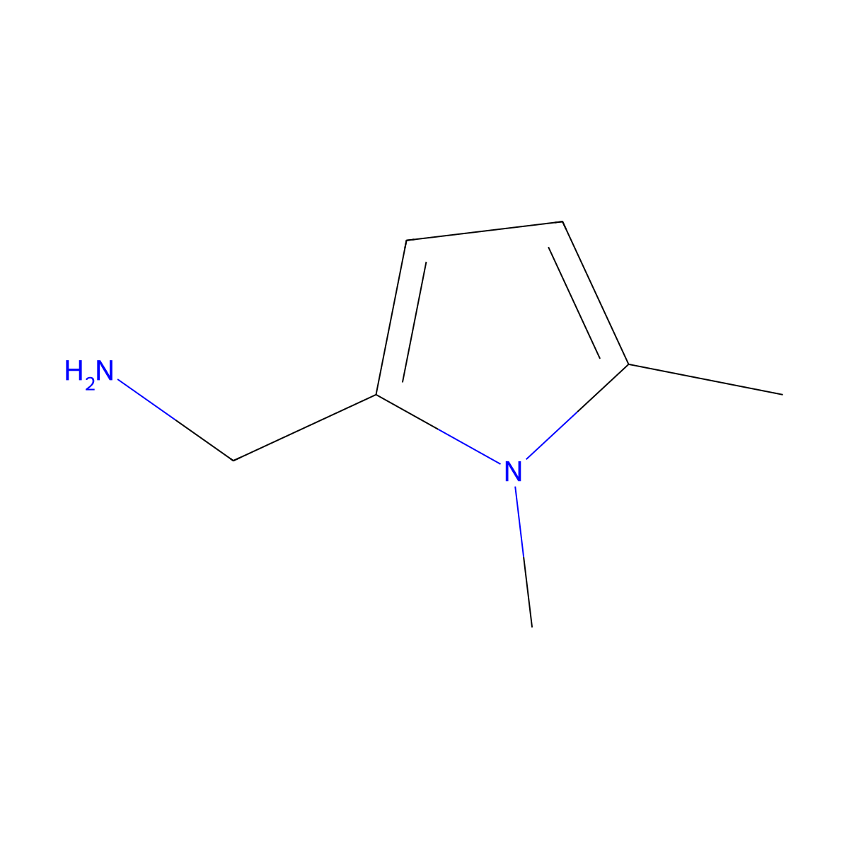 (1,5-dimethyl-1H-pyrrol-2-yl)methanamine molecular structure, CAS 118799-24-9
