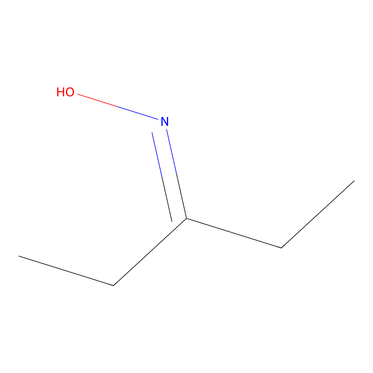 3-Pentanone oxime molecular structure, CAS 1188-11-0