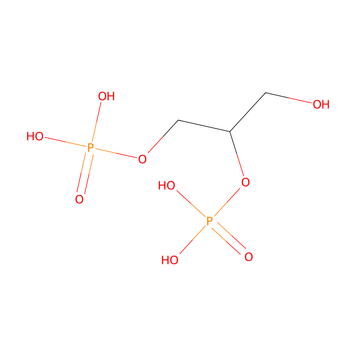 3-Hydroxypropane-1,2-diyl bis(dihydrogenphosphate) molecular structure, CAS 1188-64-3