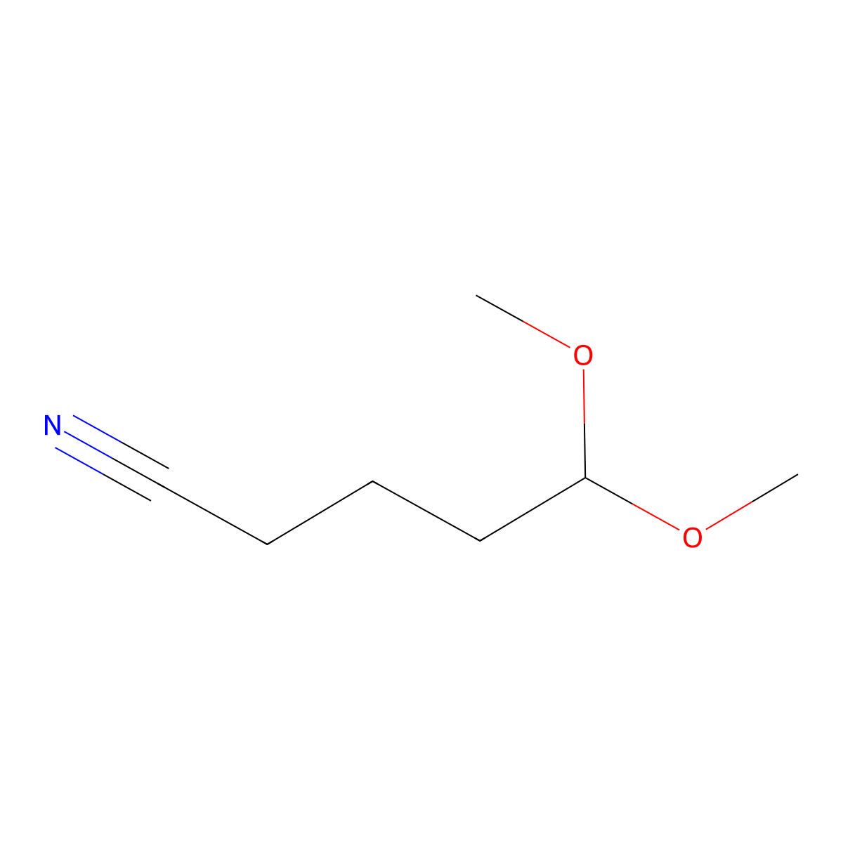5,5-Dimethoxy-pentanenitrile molecular structure, CAS 1188-99-4