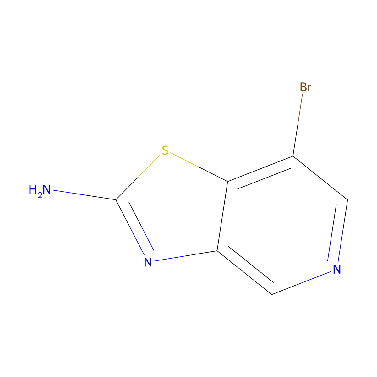 7-Bromo-(1,3)thiazolo(4,5-c)pyridin-2-amine molecular structure, CAS 118801-75-5