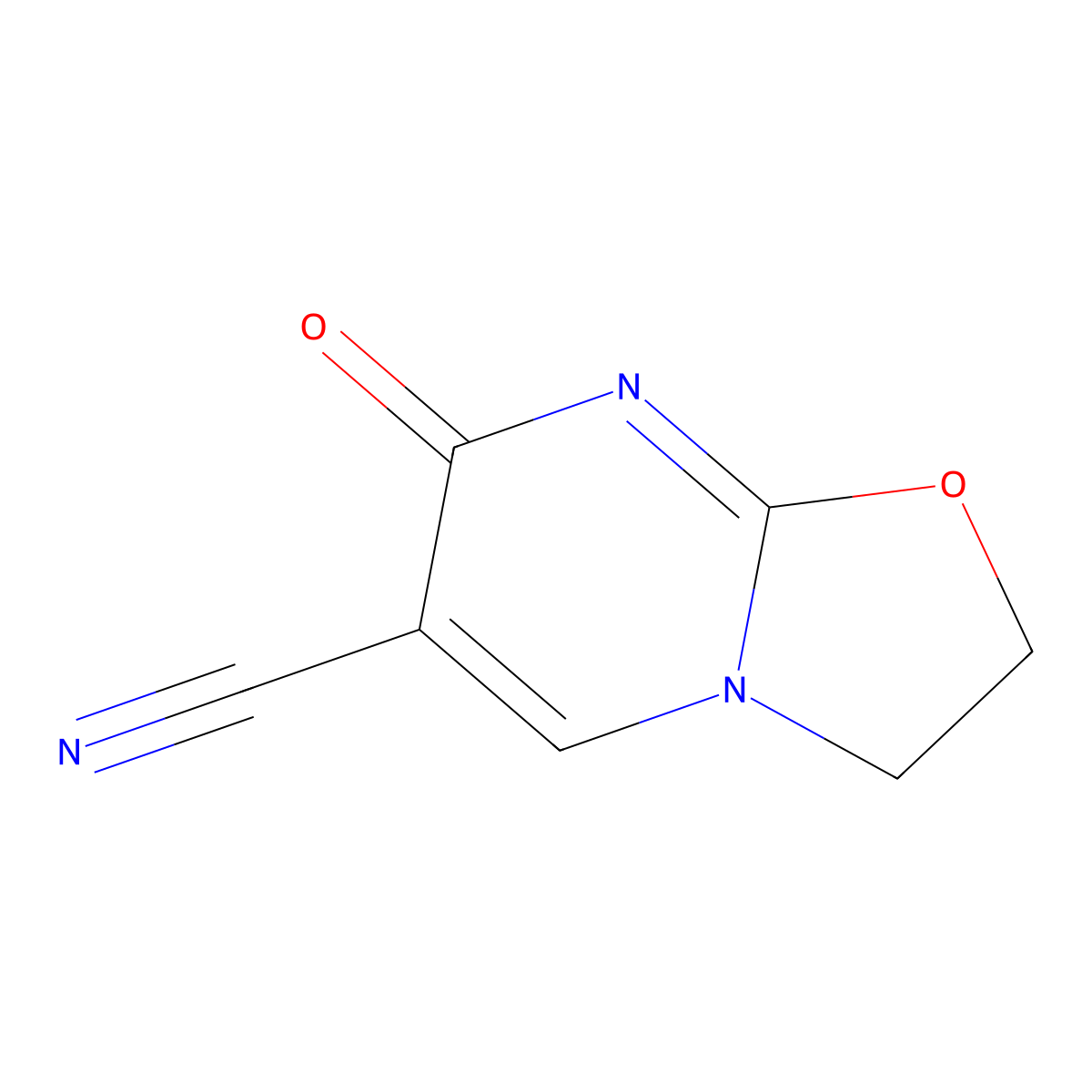 7-Oxo-3,7-dihydro-2H-oxazolo[3,2-a]pyrimidine-6-carbonitrile molecular structure, CAS 118801-89-1