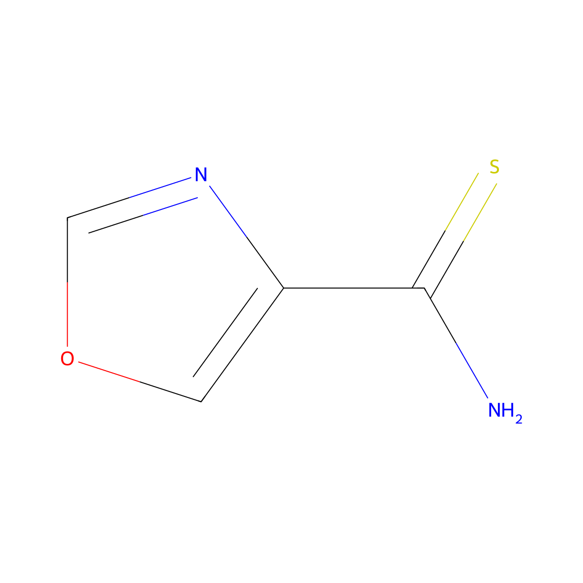 Oxazole-4-carbothioamide molecular structure, CAS 118802-31-6