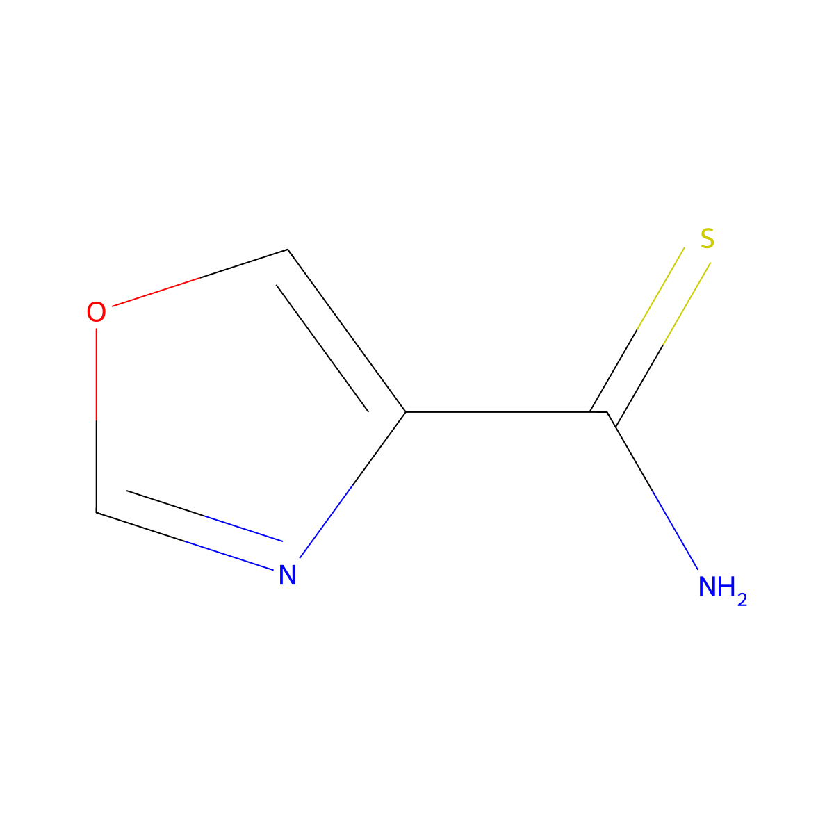 Oxazole-4-carbothioamide molecular structure, CAS 118802-31-6