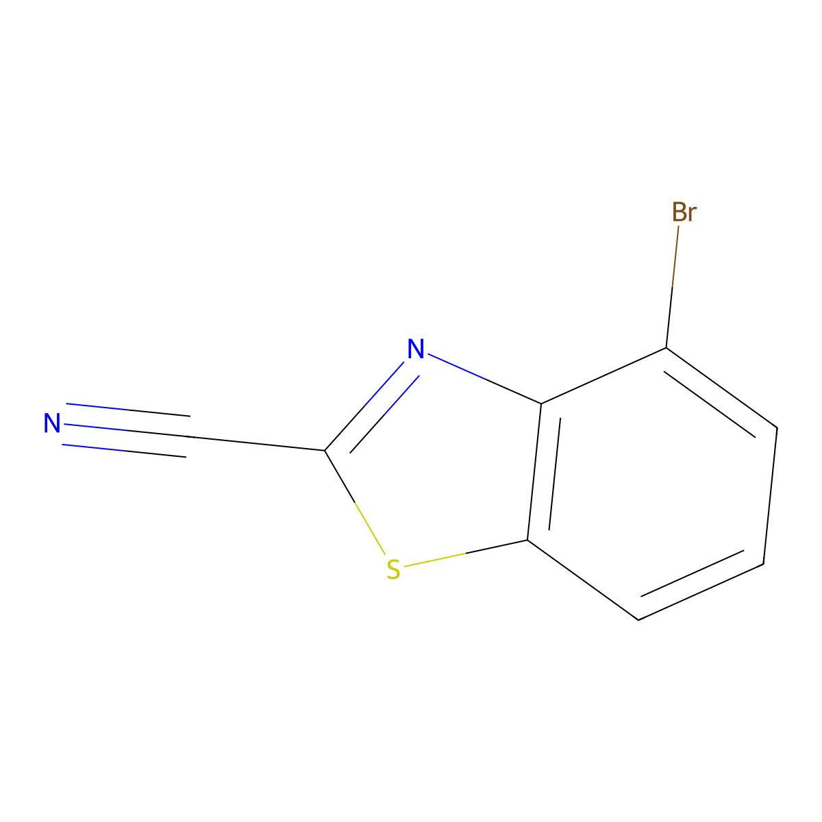 4-Bromobenzo[d]thiazole-2-carbonitrile molecular structure, CAS 1188023-00-8