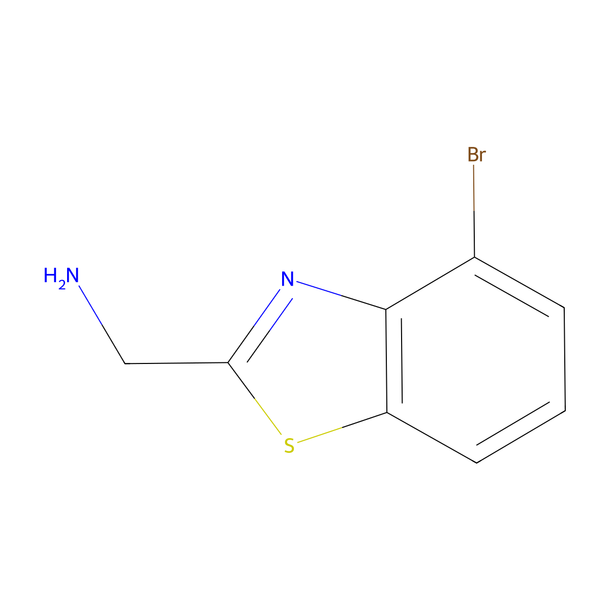 1-(4-Bromo-1,3-benzothiazol-2-yl)methanamine molecular structure, CAS 1188023-44-0