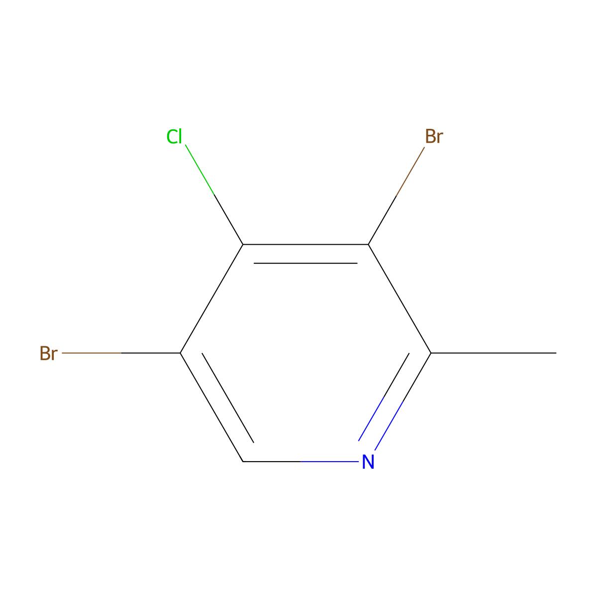 3,5-dibromo-4-chloro-2-methylPyridine molecular structure, CAS 1188024-01-2