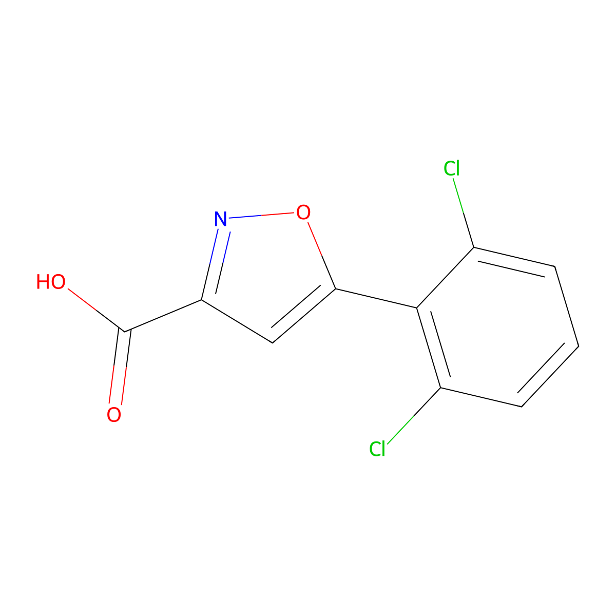 5-(2,6-Dichlorophenyl)-1,2-oxazole-3-carboxylicacid molecular structure, CAS 1188024-06-7
