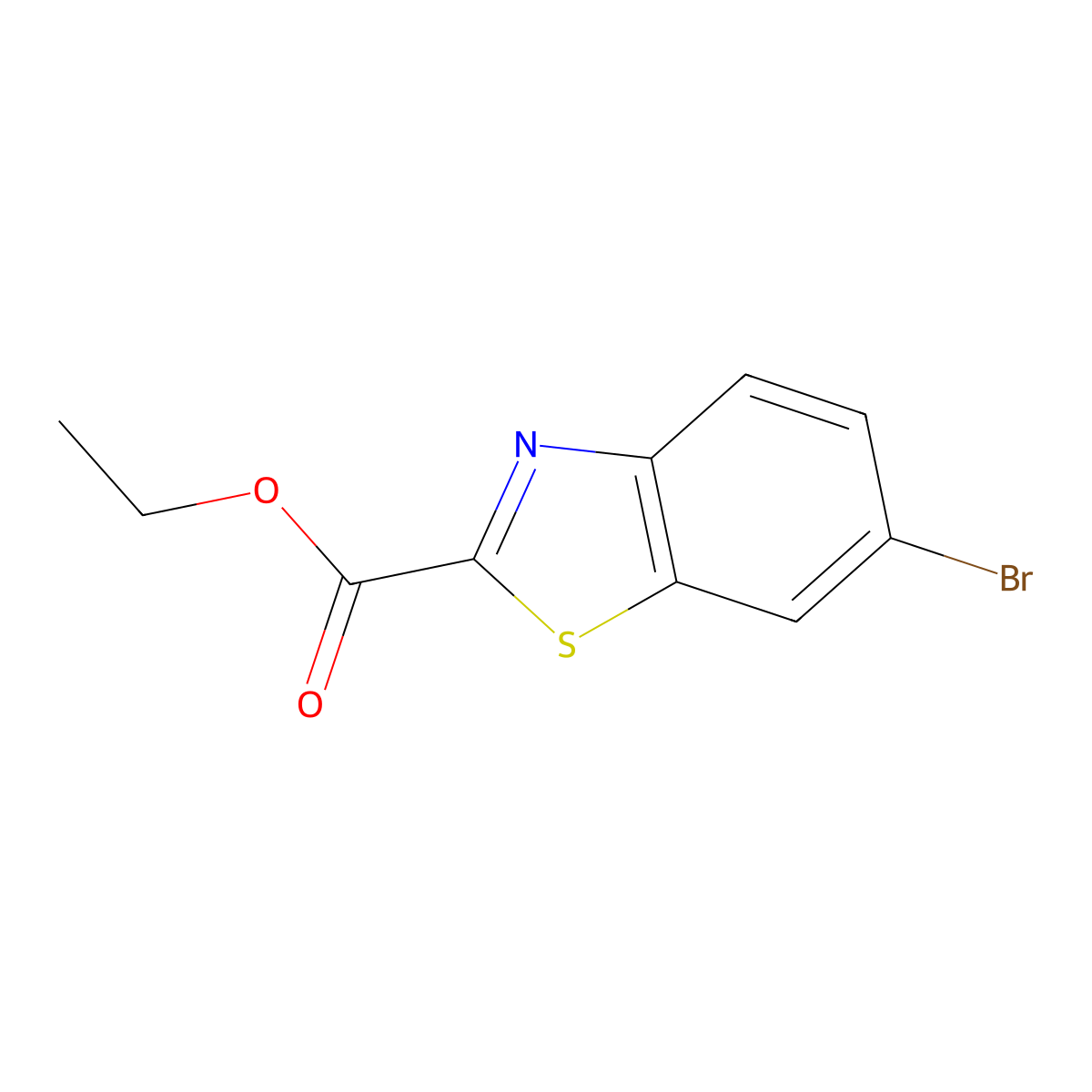 Ethyl 6-bromobenzo[d]thiazole-2-carboxylate molecular structure, CAS 1188024-51-2