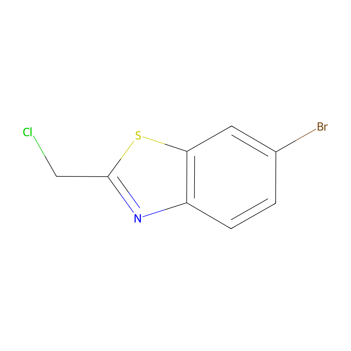 6-Bromo-2-(chloromethyl)benzo[d]thiazole molecular structure, CAS 1188024-80-7