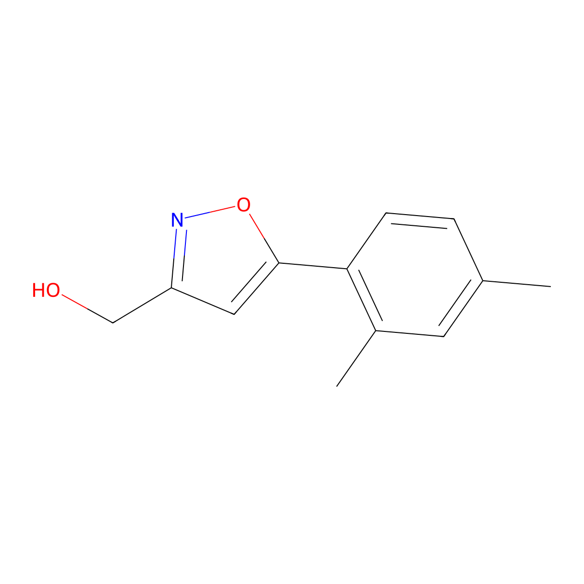 (5-(2,4-Dimethylphenyl)isoxazol-3-yl)methanol molecular structure, CAS 1188025-22-0