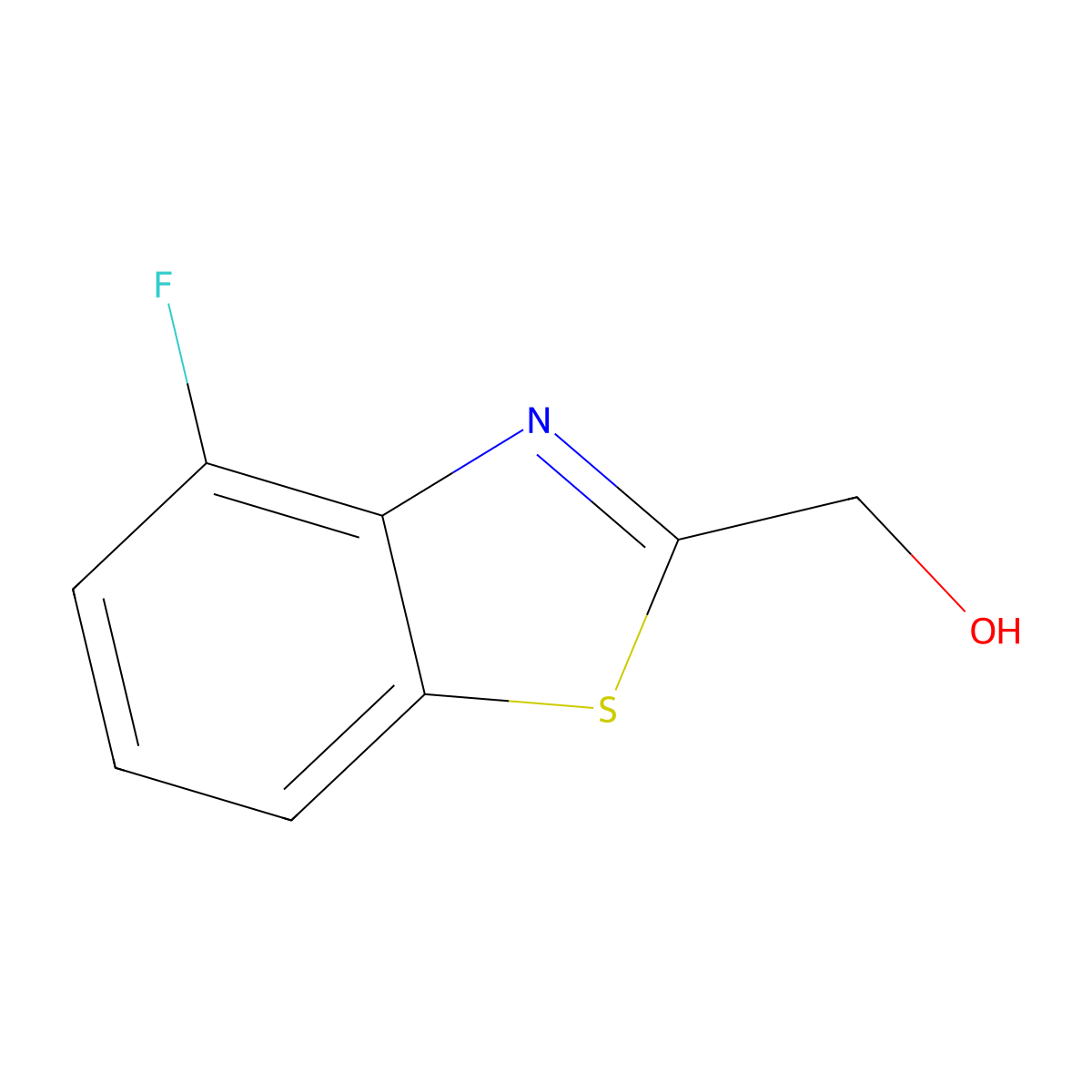(4-Fluorobenzo[d]thiazol-2-yl)methanol molecular structure, CAS 1188025-81-1