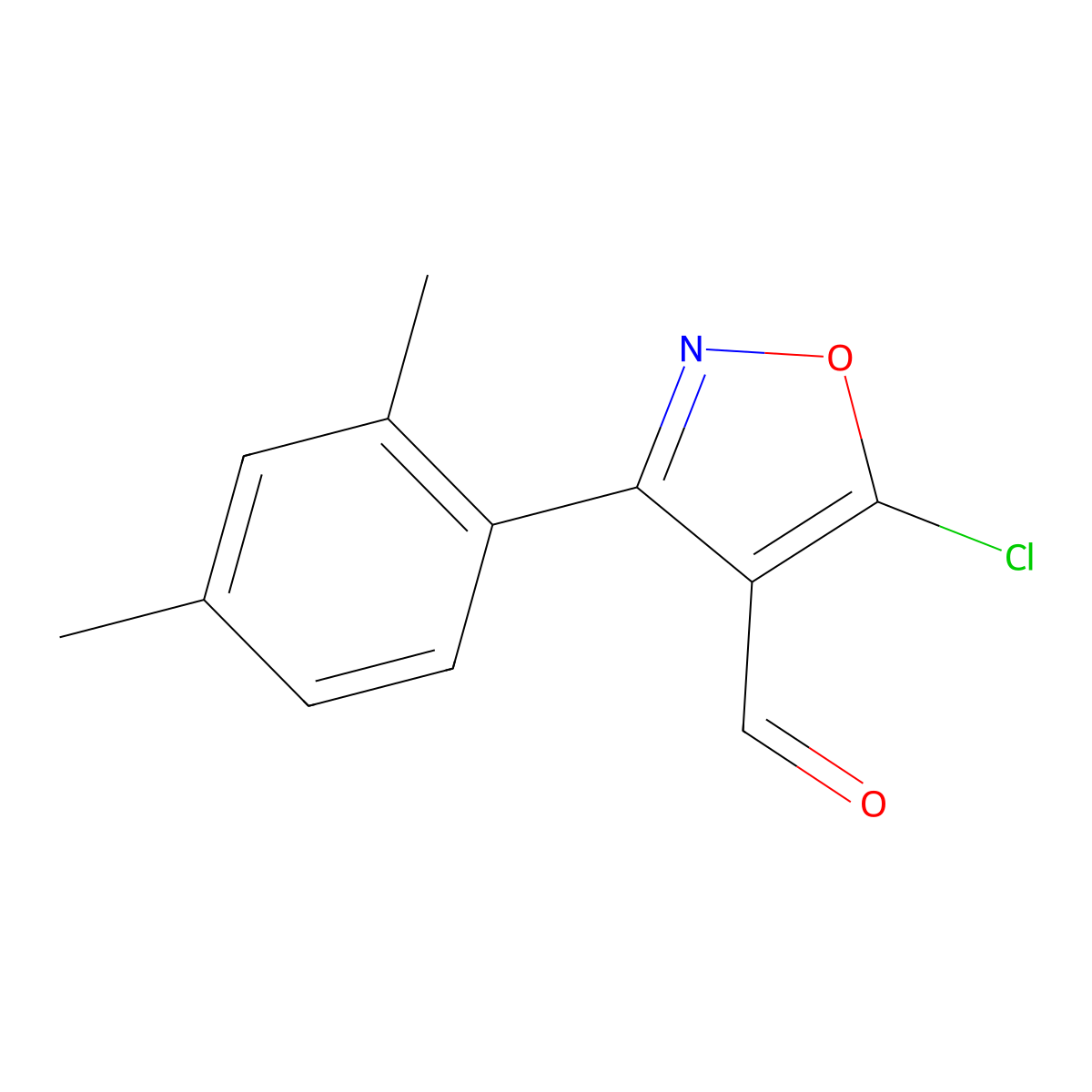 5-Chloro-3-(2,4-dimethylphenyl)-1,2-oxazole-4-carbaldehyde molecular structure, CAS 1188029-06-2