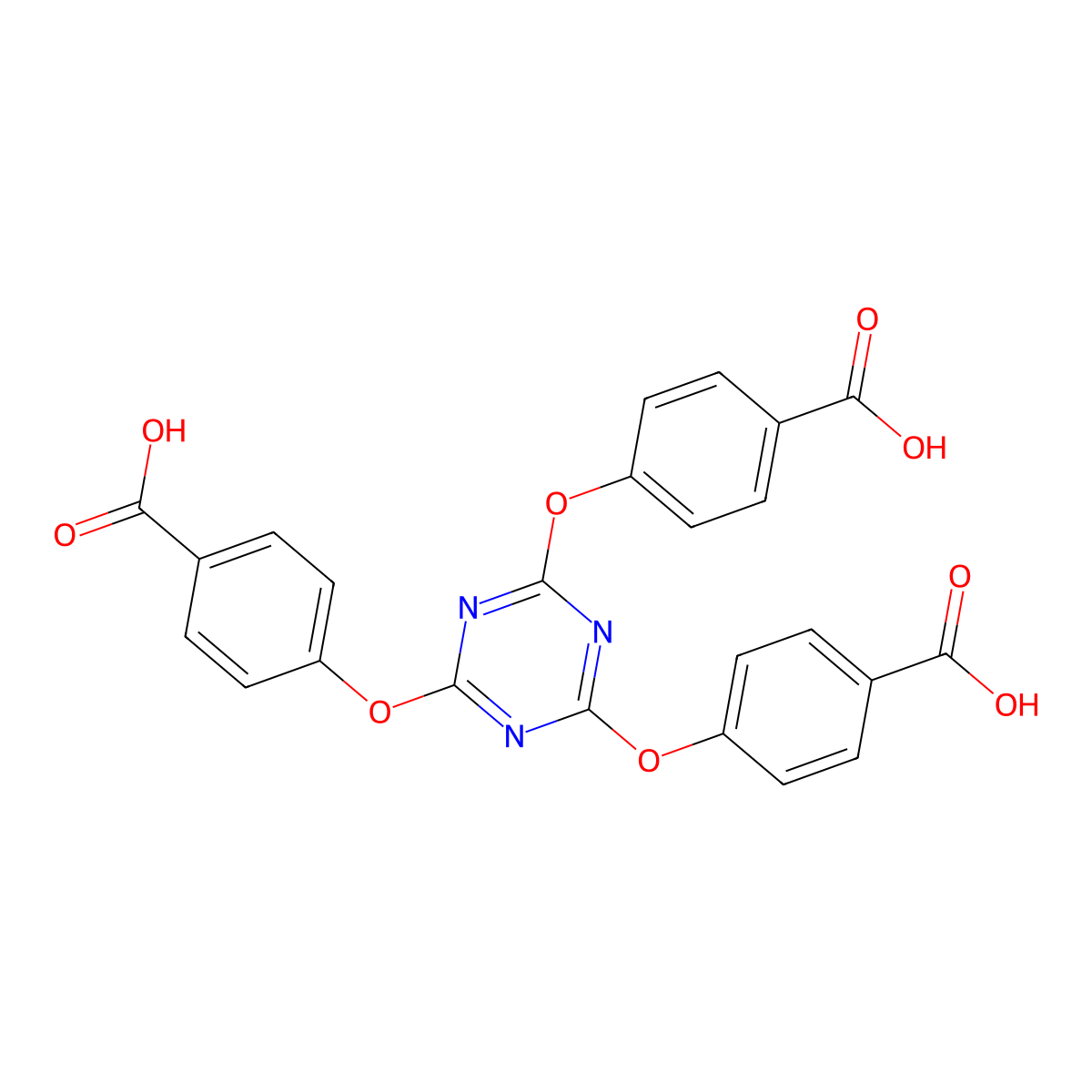 4,4',4''-(1,3,5-Triazine-2,4,6-triyltris(oxy))tris(benzoic acid) molecular structure, CAS 118803-83-1