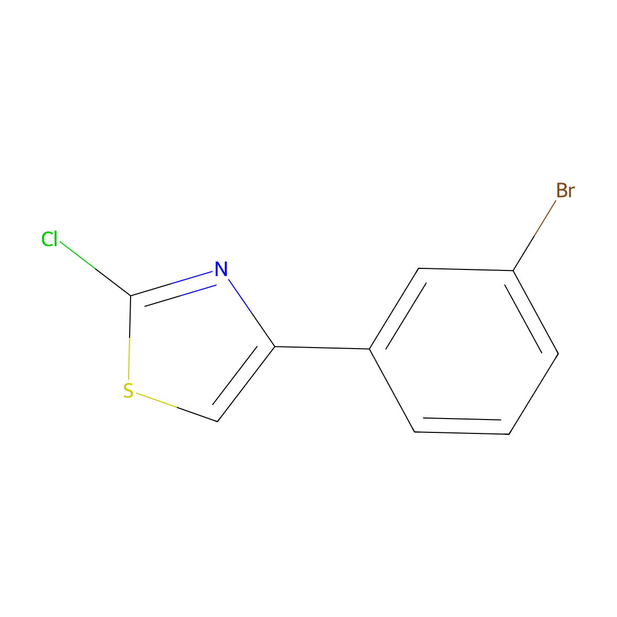 4-(3-Bromophenyl)-2-chlorothiazole molecular structure, CAS 1188037-87-7
