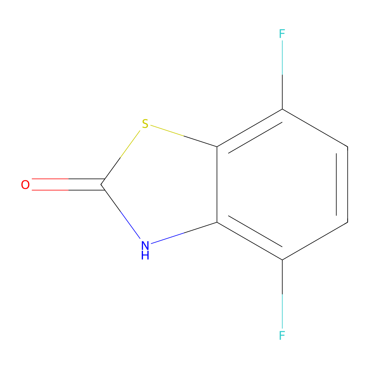 4,7-Difluorobenzo[d]thiazol-2(3H)-one molecular structure, CAS 1188043-35-7