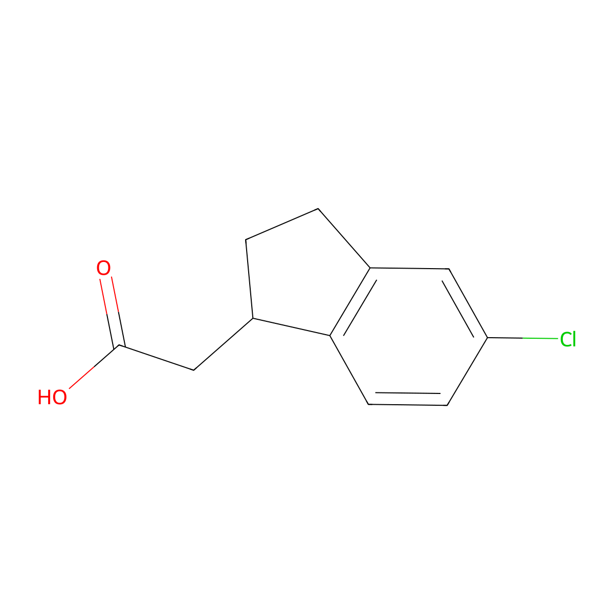 2-(5-Chloro-2,3-dihydro-1H-inden-1-yl)acetic acid molecular structure, CAS 1188044-64-5