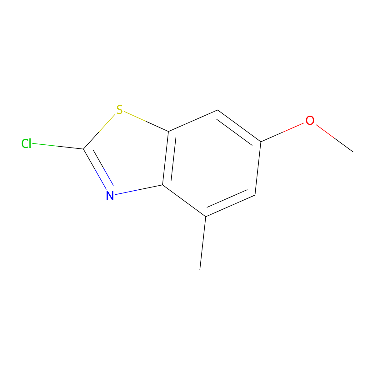 2-Chloro-6-methoxy-4-methylbenzo[d]thiazole molecular structure, CAS 1188045-51-3