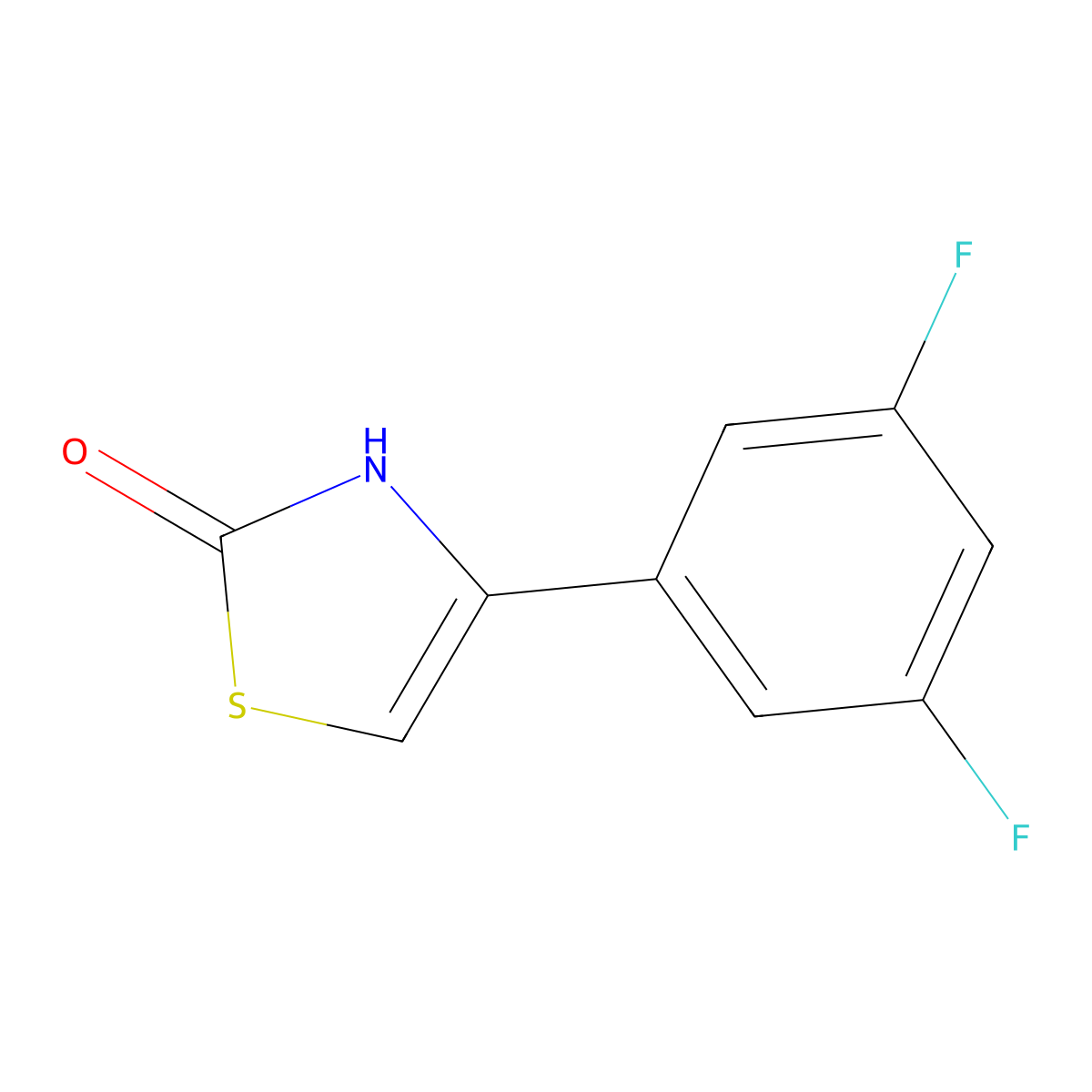 2-Hydroxy-4-(3,5-difluorophenyl)thiazole molecular structure, CAS 1188049-01-5