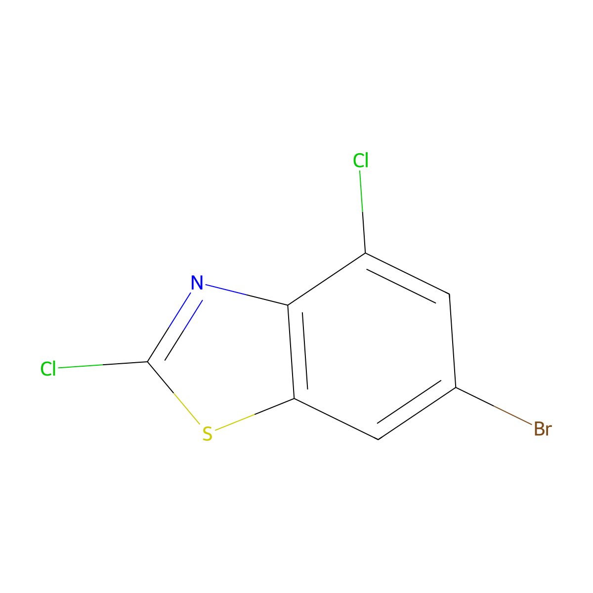 6-Bromo-2,4-dichlorobenzo[d]thiazole molecular structure, CAS 1188053-85-1