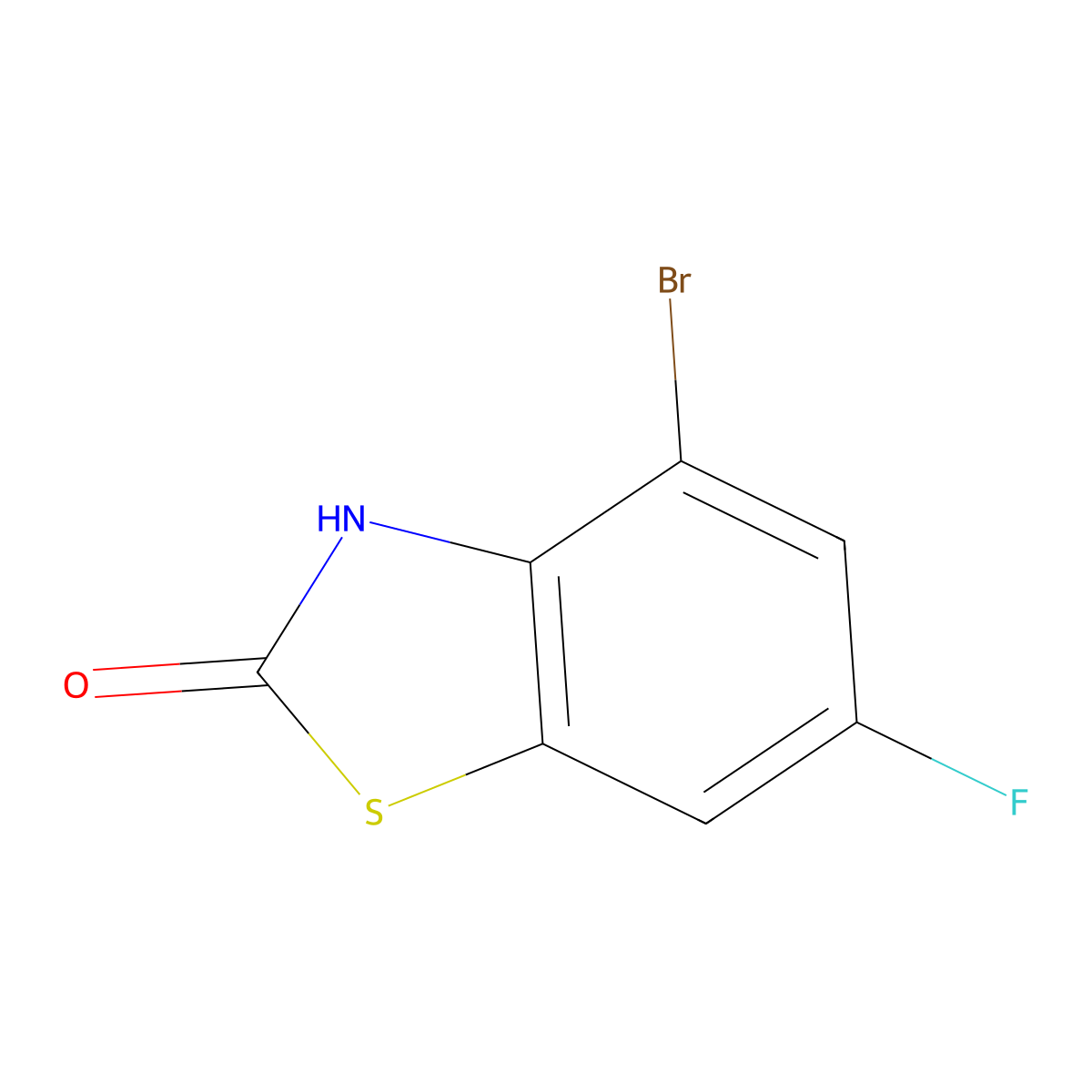 4-Bromo-6-fluoro-2,3-dihydro-1,3-benzothiazol-2-one molecular structure, CAS 1188054-03-6