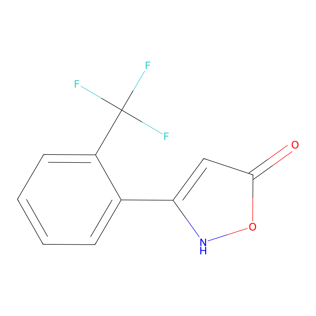 5-Hydroxy-3-[2-(trifluoromethyl)phenyl]isoxazole molecular structure, CAS 1188055-87-9