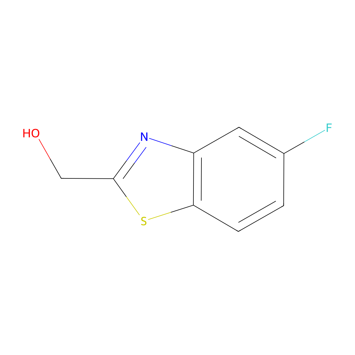 (5-Fluorobenzo[d]thiazol-2-yl)methanol molecular structure, CAS 1188057-88-6