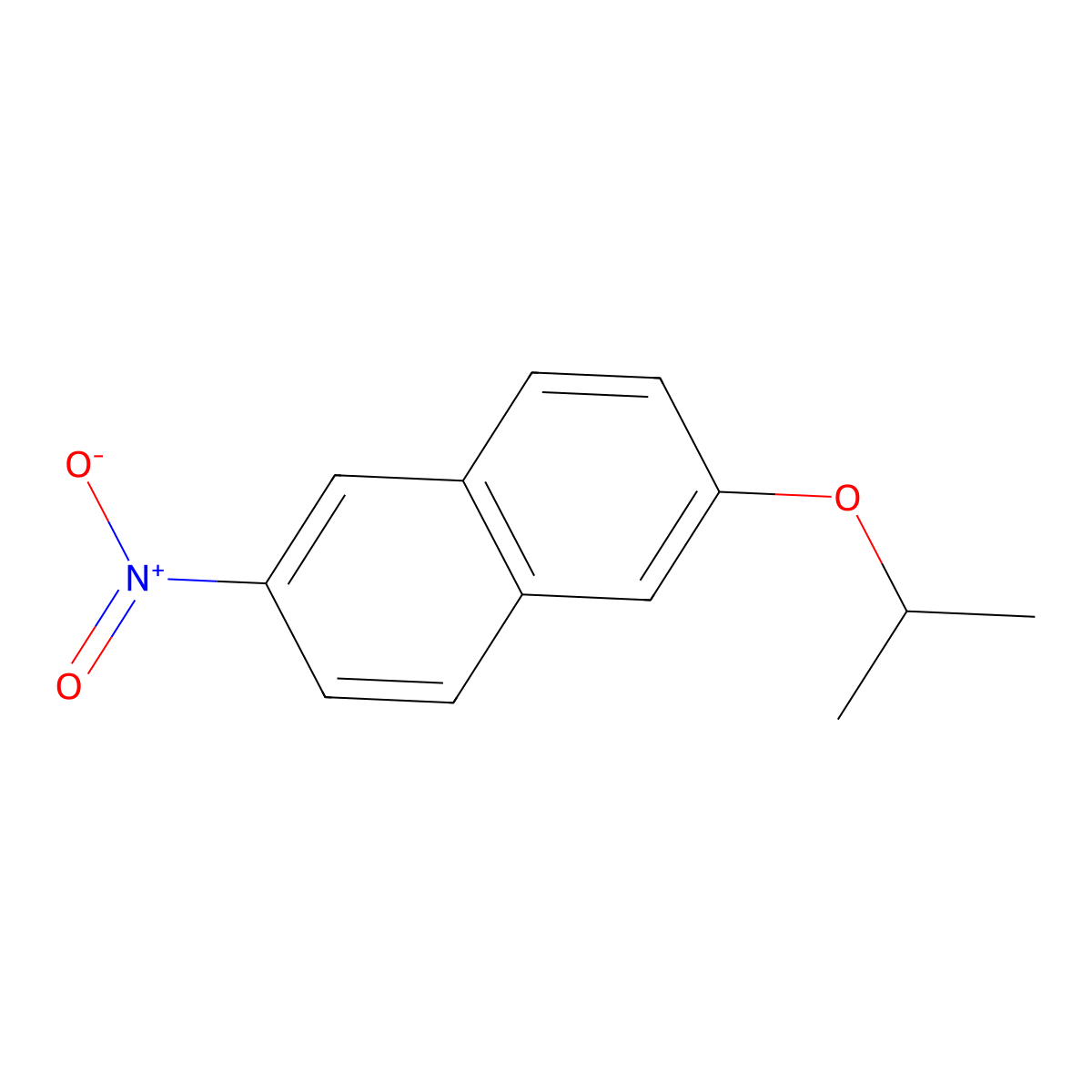 2-Nitro-6-(propan-2-yloxy)naphthalene molecular structure, CAS 118806-84-1