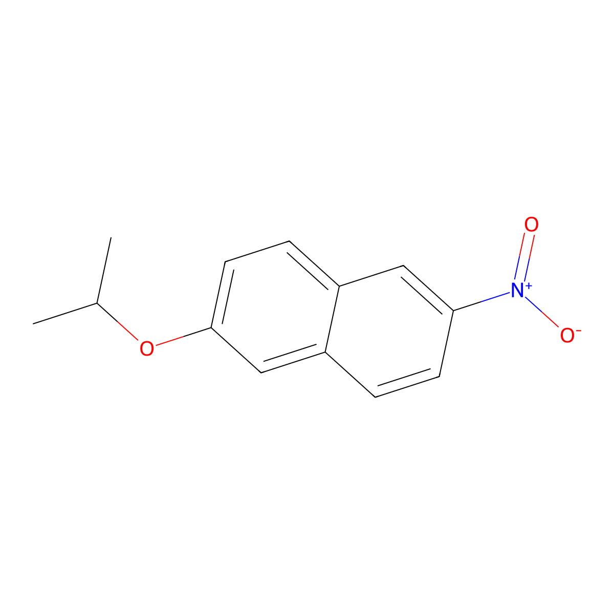 2-Nitro-6-(propan-2-yloxy)naphthalene molecular structure, CAS 118806-84-1