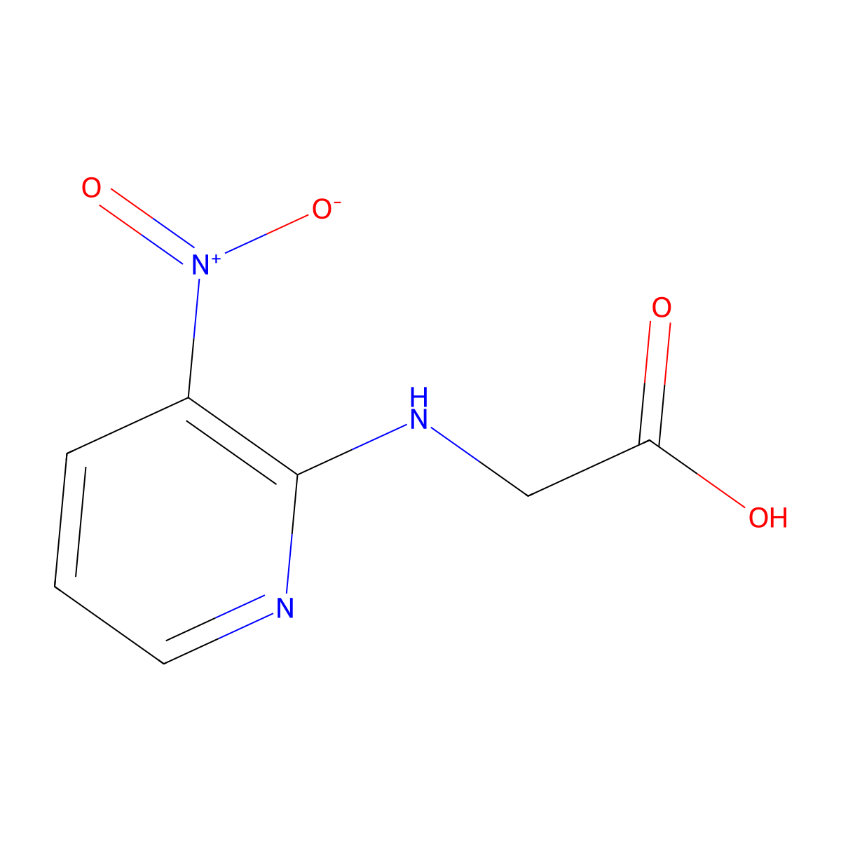 (3-Nitro-pyridin-2-ylamino)-acetic acid molecular structure, CAS 118807-77-5