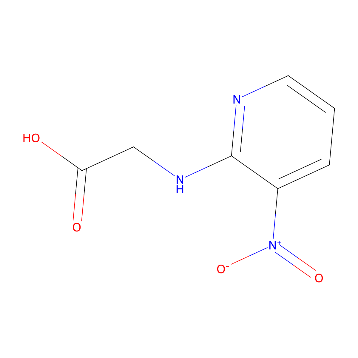 (3-Nitro-pyridin-2-ylamino)-acetic acid molecular structure, CAS 118807-77-5