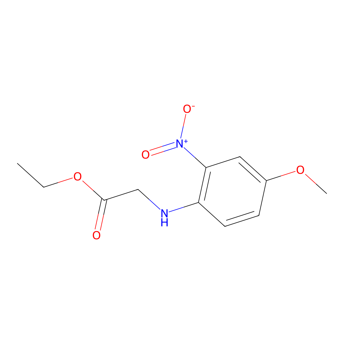 Ethyl N-(4-methoxy-2-nitrophenyl)glycinate molecular structure, CAS 118807-82-2