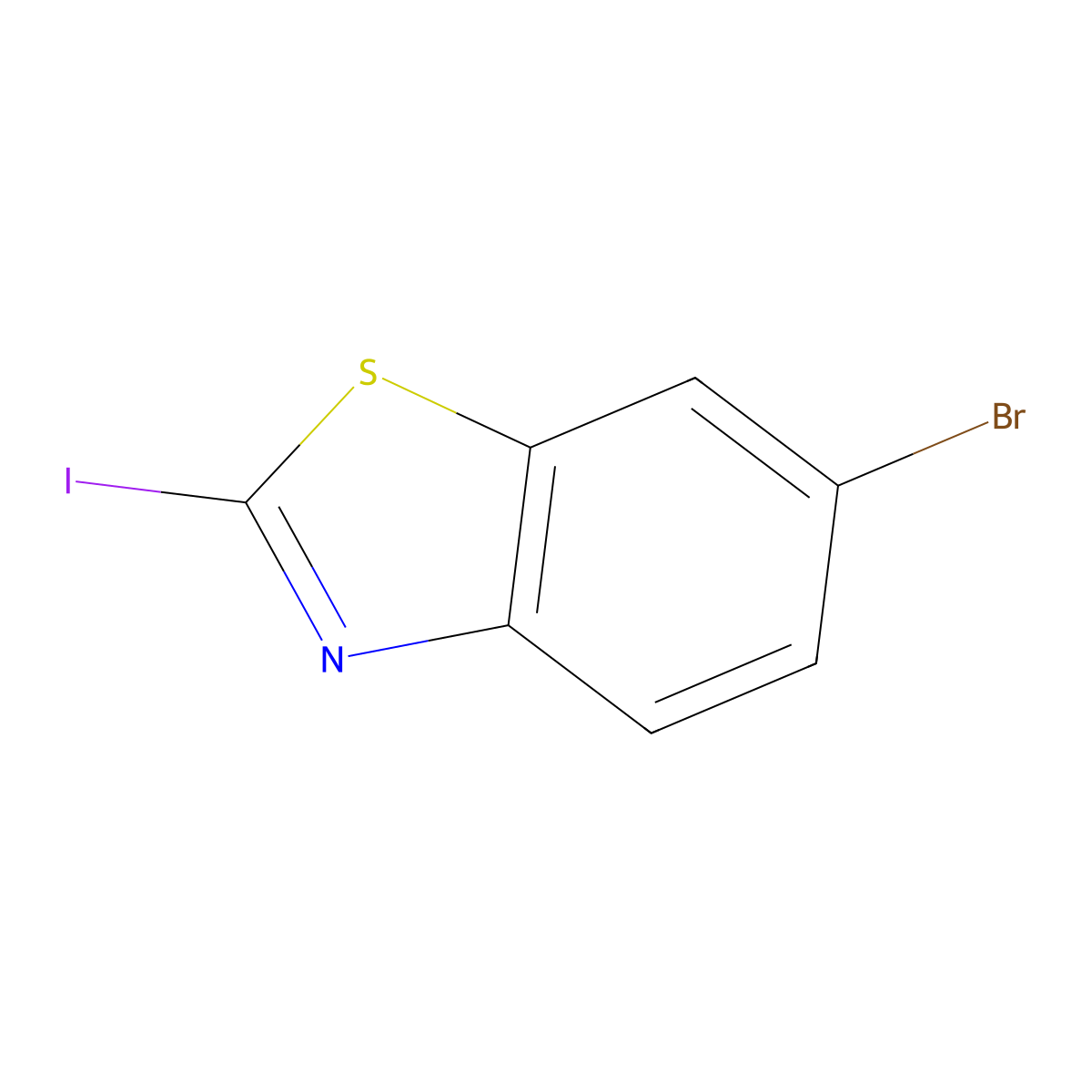 6-Bromo-2-iodobenzo[d]thiazole molecular structure, CAS 1188077-72-6