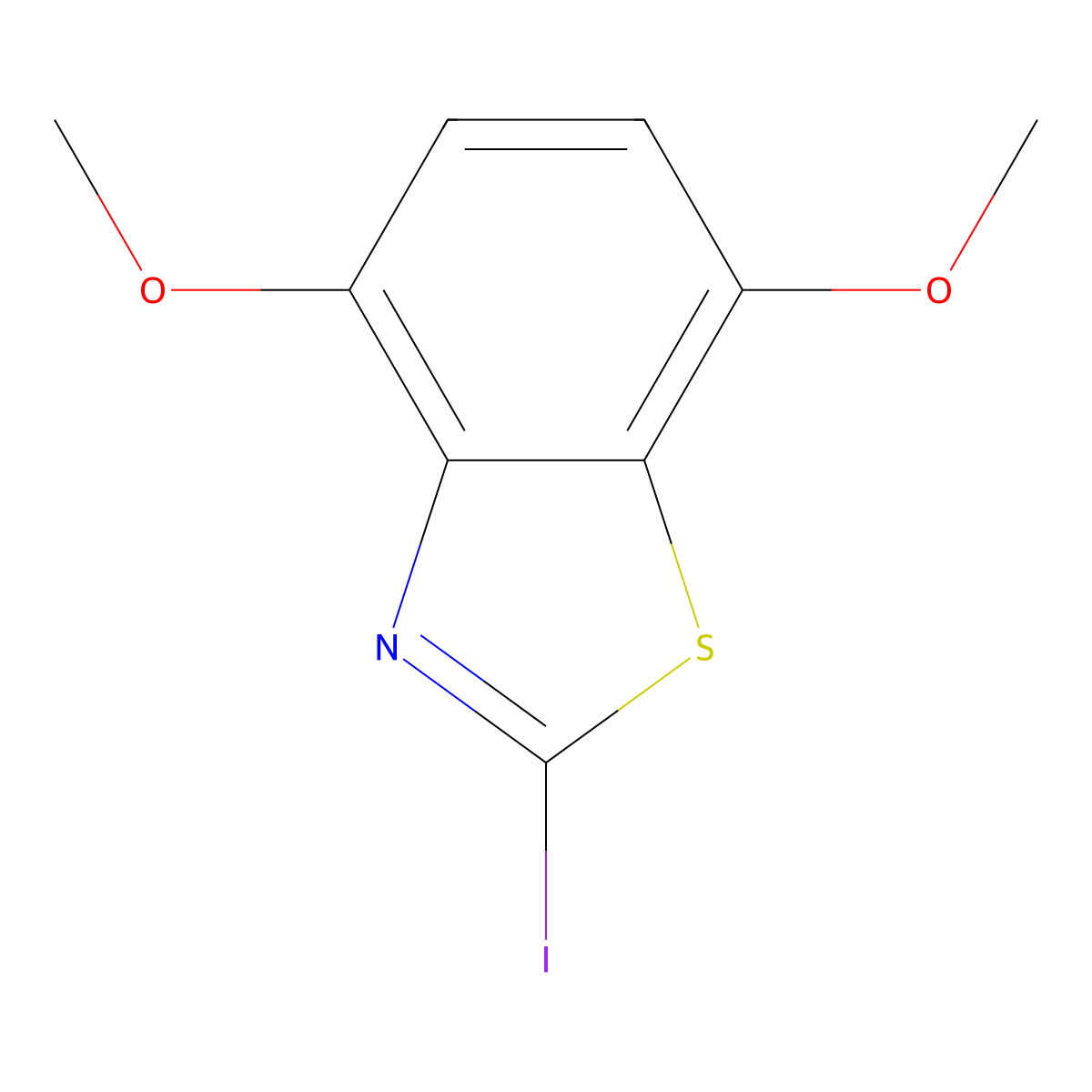 2-Iodo-4,7-dimethoxy-1,3-benzothiazole molecular structure, CAS 1188078-68-3
