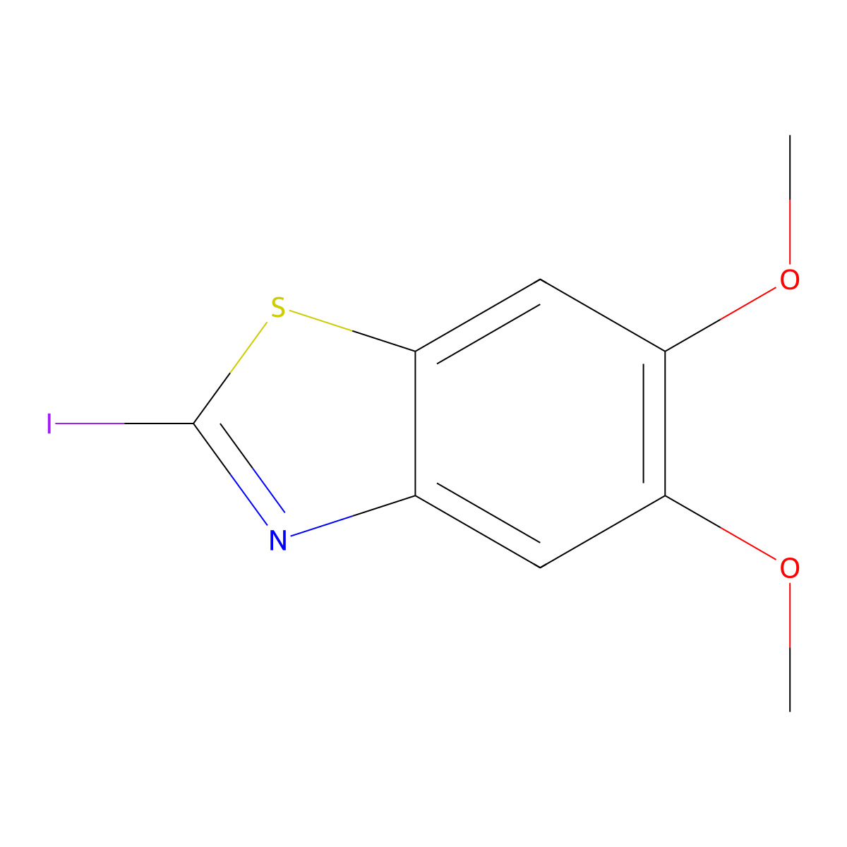 2-Iodo-5,6-dimethoxybenzo[d]thiazole molecular structure, CAS 1188079-16-4