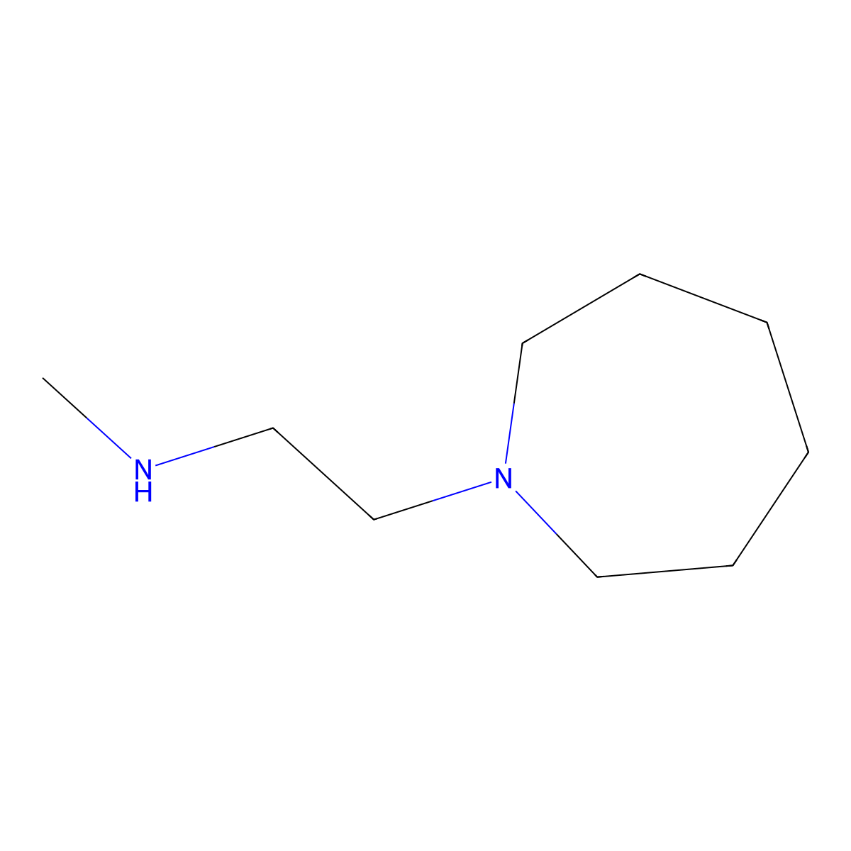 2-(Azepan-1-yl)-N-methylethanamine molecular structure, CAS 118808-13-2