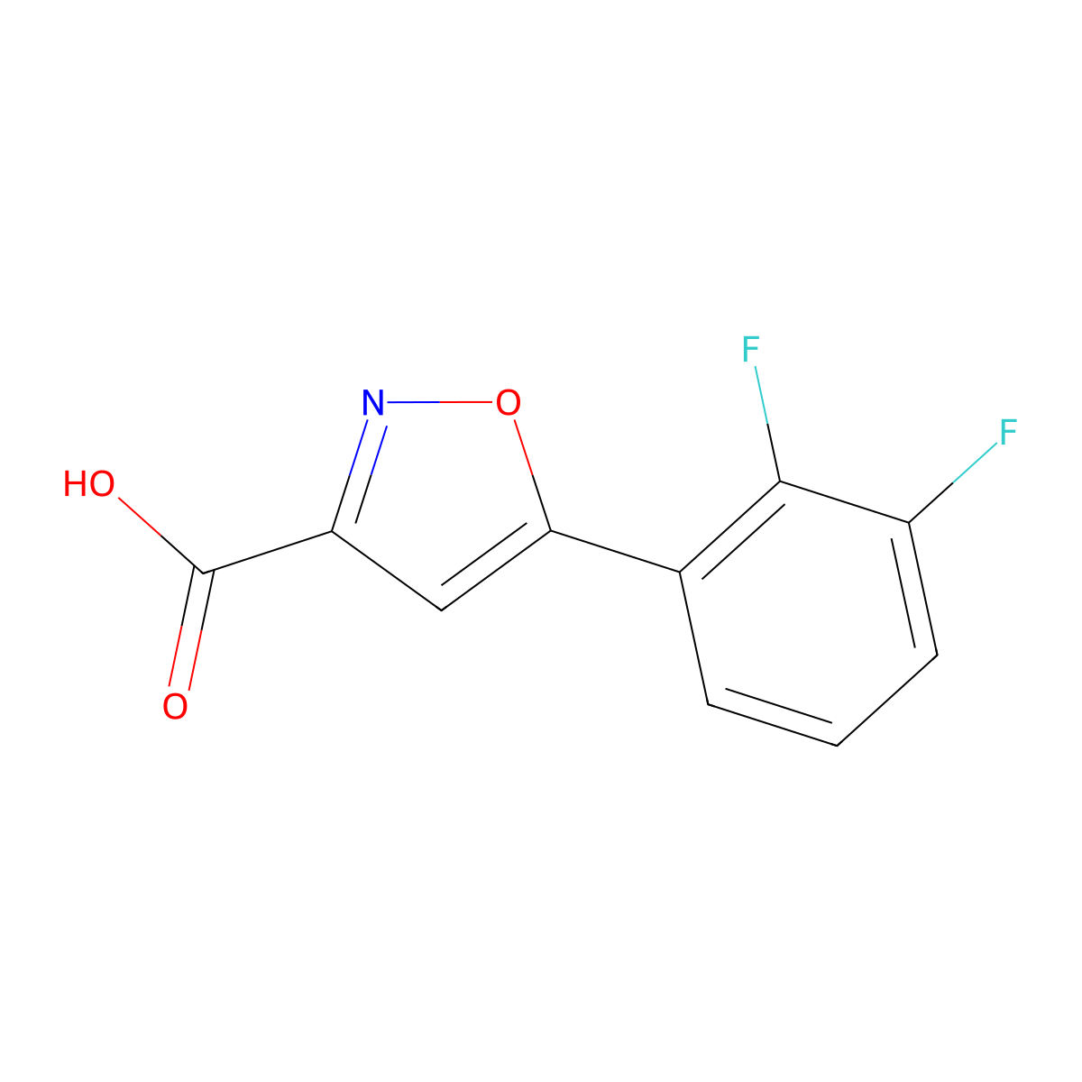 5-(2,3-Difluorophenyl)-1,2-oxazole-3-carboxylic acid molecular structure, CAS 1188085-58-6
