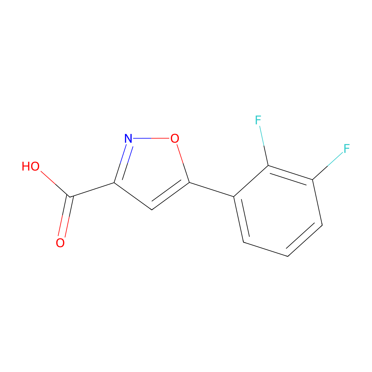 5-(2,3-Difluorophenyl)-1,2-oxazole-3-carboxylic acid molecular structure, CAS 1188085-58-6