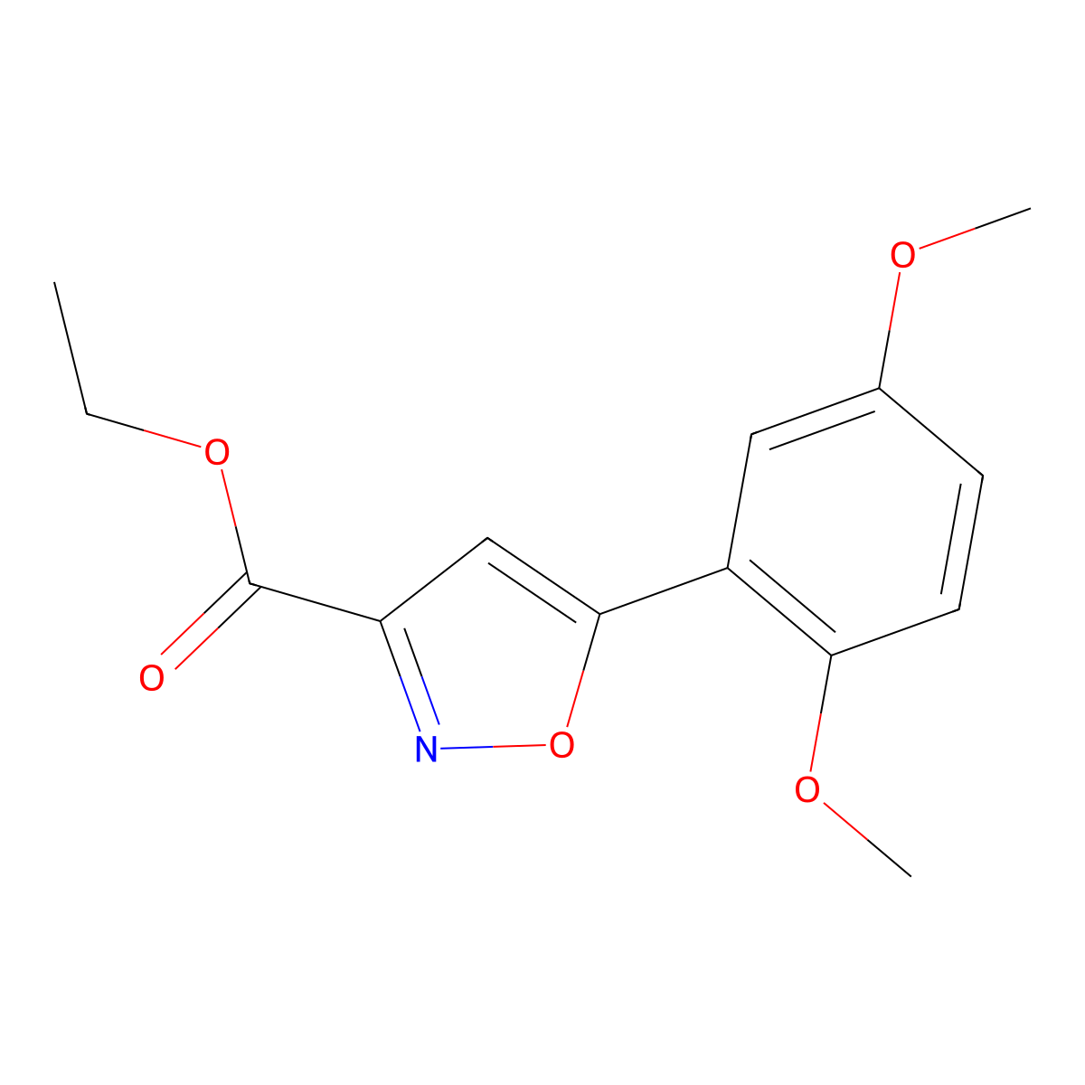 Ethyl 5-(2,5-Dimethoxyphenyl)isoxazole-3-carboxylate molecular structure, CAS 1188086-18-1
