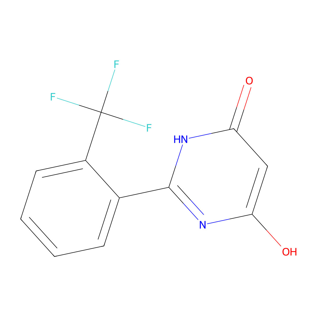6-Hydroxy-2-[2-(trifluoromethyl)phenyl]-3,4-dihydropyrimidin-4-one molecular structure, CAS 1188090-55-2