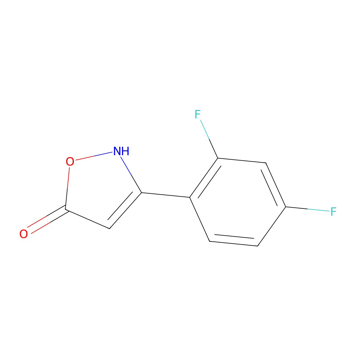 3-(2,4-Difluorophenyl)-1,2-oxazol-5-ol molecular structure, CAS 1188090-66-5