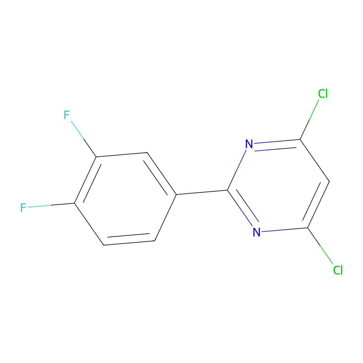4,6-Dichloro-2-(3,4-difluorophenyl)pyrimidine molecular structure, CAS 1188091-95-3
