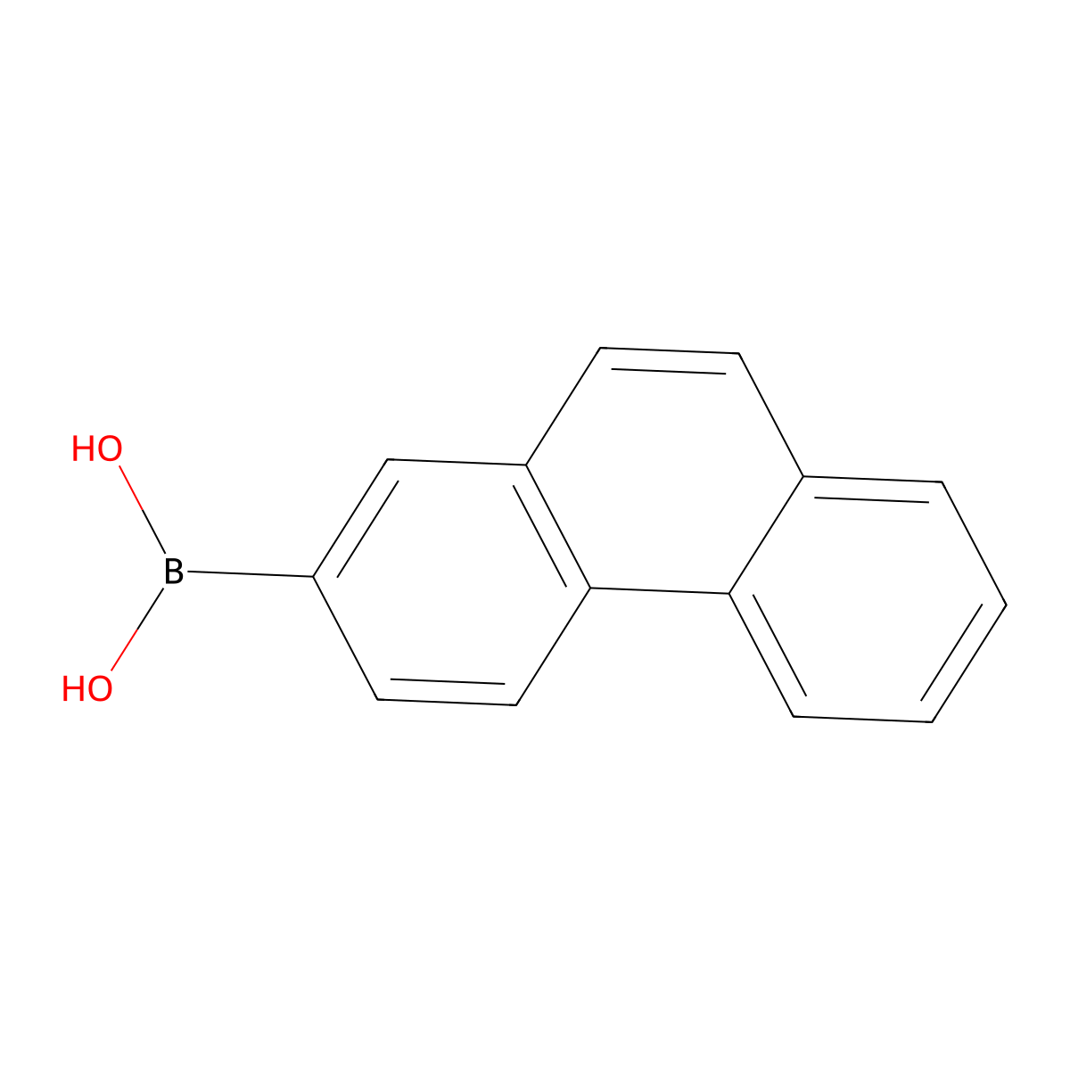Phenanthren-2-ylboronic acid molecular structure, CAS 1188094-10-1