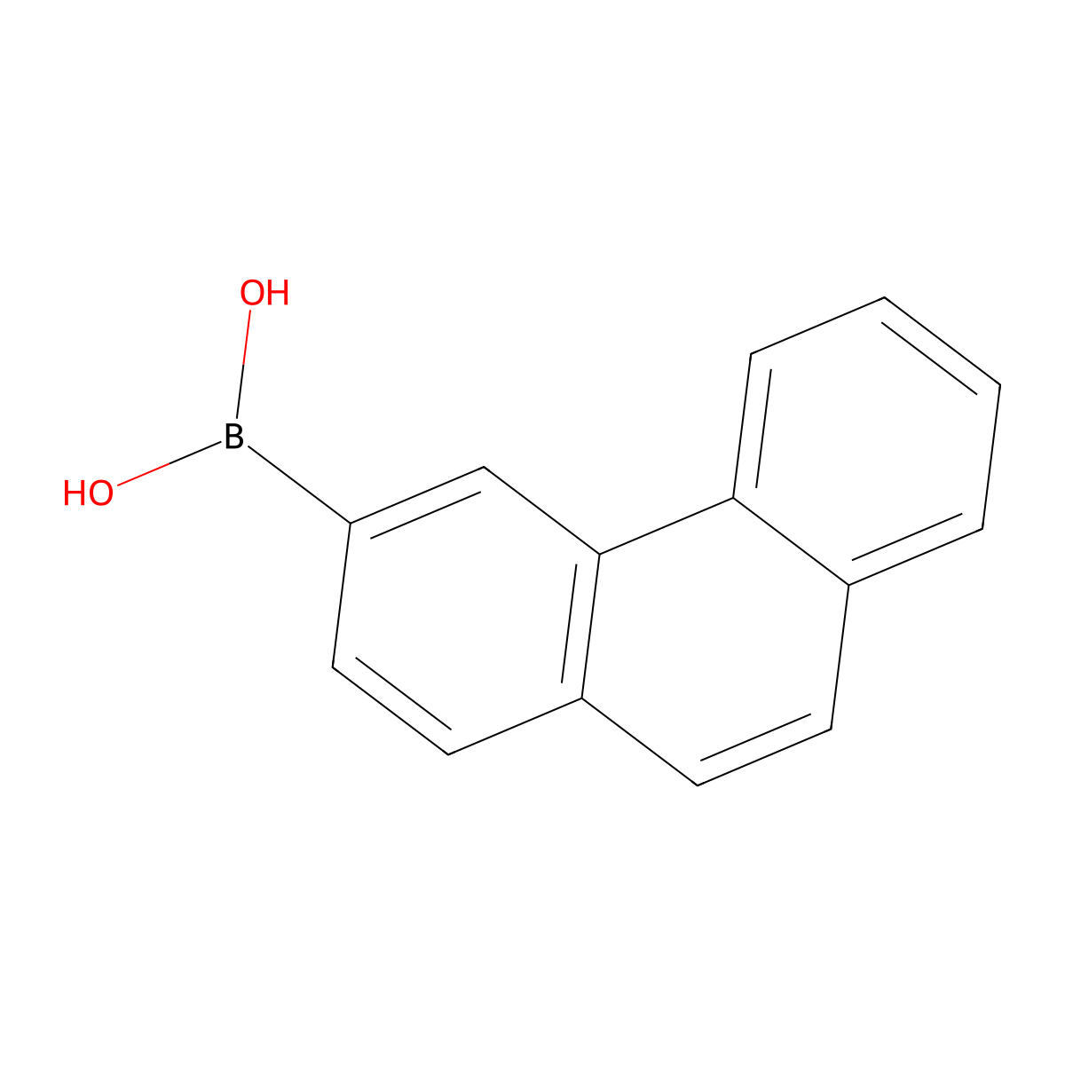Phenanthren-3-ylboronic acid molecular structure, CAS 1188094-46-3